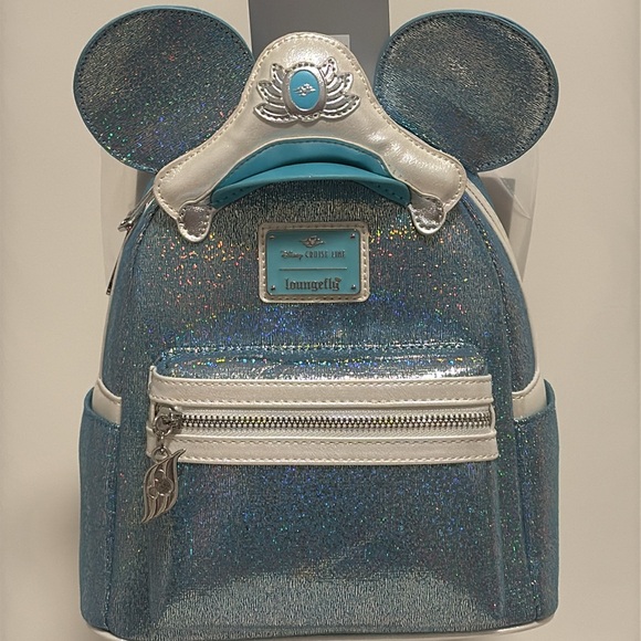 NEW Disney Cruise Line 25th Anniversary Shimmering Seas Loungefly Mini bag - Picture 4 of 12